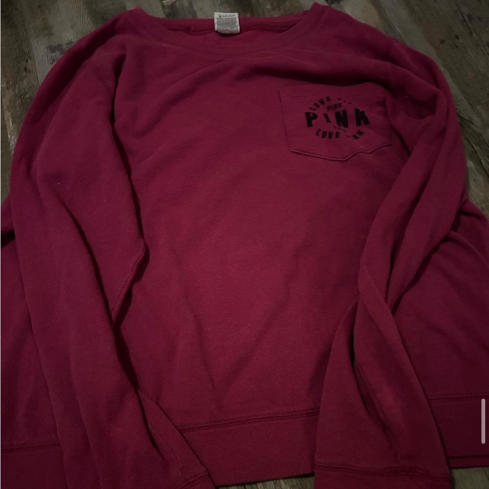 pink sweatshirt size large